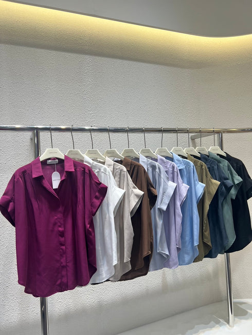 WANWAN Short Sleeves Casual Formal Shirts